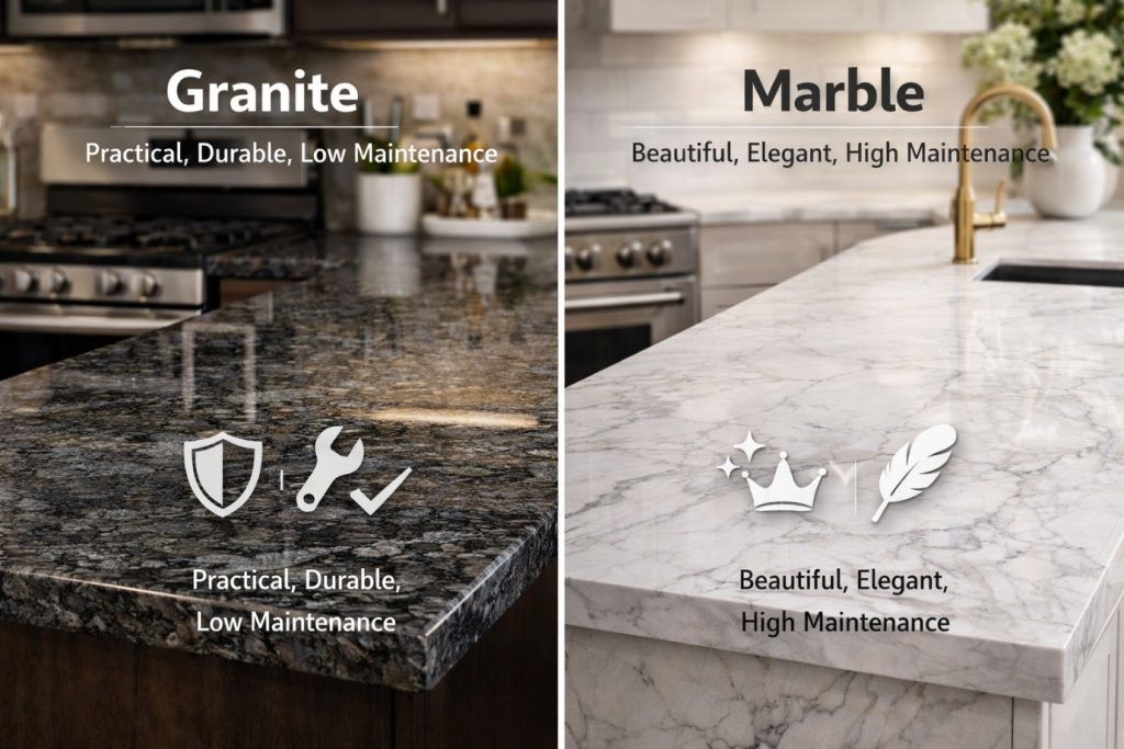 Granite vs Marble Countertop Comparison