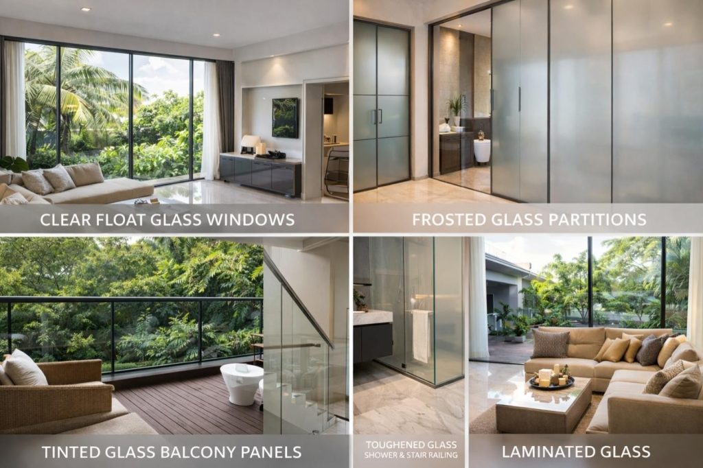 Types of Glass Used in Interior Design